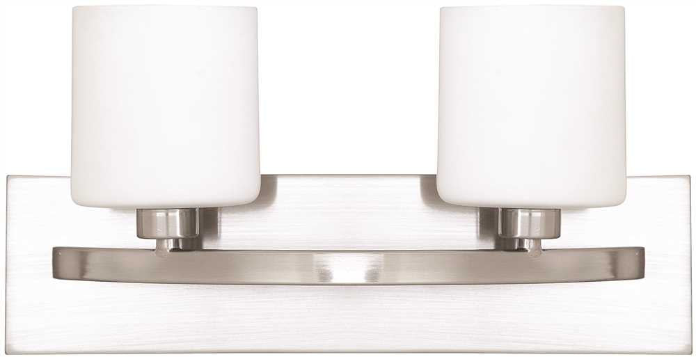 Monument&reg; Vanity Fixture, Brushed Nickel, Uses (2) 40-watt Halogen G9 Base Lamps*