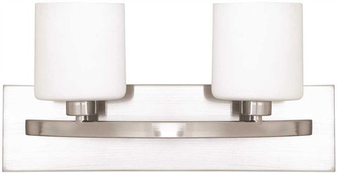 Monument&reg; Vanity Fixture, Brushed Nickel, Uses (2) 40-watt Halogen G9 Base Lamps*