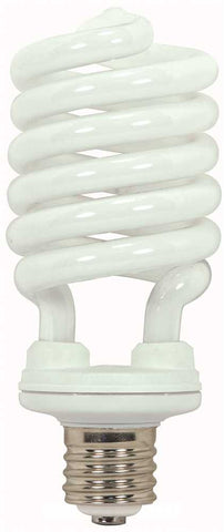 Satco Spiral Compact Fluorescent Lamp, 65 Watts, 6500k, 82 Cri, Mogul Base, 120 Volts,12 Per Box