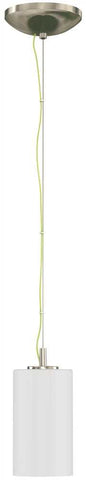 Monument&reg; 1-light Pendant With Opal Glass, Brushed Nickel, 4 X 7-1-2 In., 1 100-watt E26 Base Bulb (not Included)