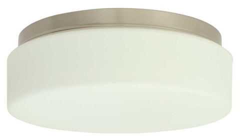 Monument&reg; Flush-mount Ceiling Fixture, Brushed Nickel, 11-1-2 X 4 In., Uses 2 13-watt Gu24 Base Lamps (not Included)