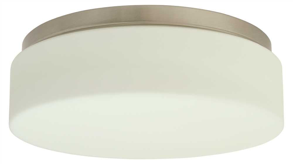 Monument&reg; Flush-mount Ceiling Fixture, Brushed Nickel, 13 X 4-1-8 In., Uses 2 18-watt Gu24 Base Lamps (not Included)