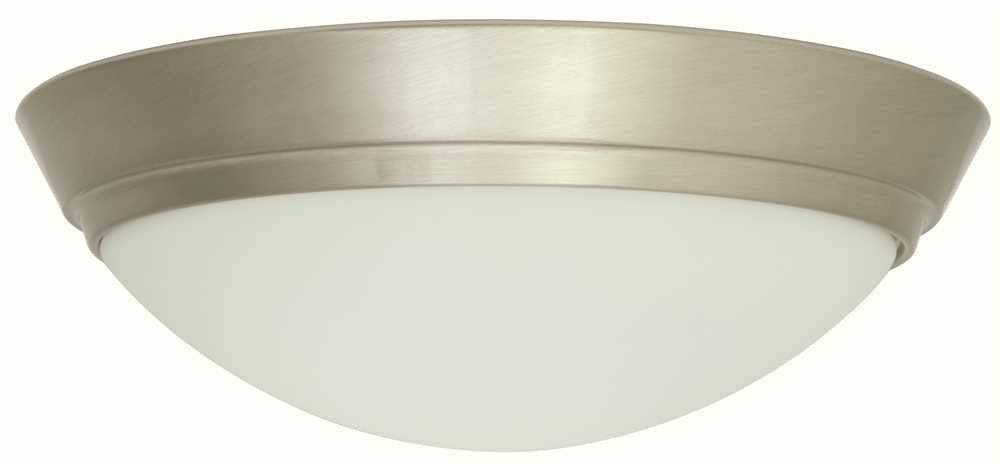 Monument&reg; Led Flush Mount Ceiling Fixture, Brushed Nickel, 11-1-8 X 3-3-8 In., 1 13.5-watt Led Bulb Included