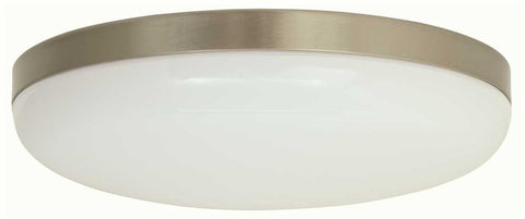 Monument&reg; Flush-mount Ceiling Fixture, Brushed Nickel, 13-3-4 X 3-1-2 In., 3 13-watt Gu24 Base Bulb Included