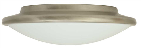 Monument&reg; Flush-mount Ceiling Fixture, Brushed Nickel, 12-7-8 X 3-3-4 In., 3 13-watt Gu24 Base Bulb Included