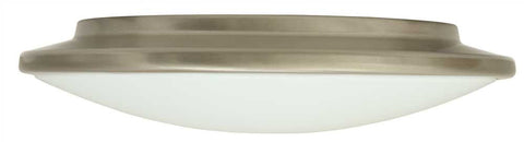 Monument&reg; Flush-mount Ceiling Fixture, Brushed Nickel, 16-3-4 X 3-3-4 In., 4 18-watt Gu24 Base Bulb Included