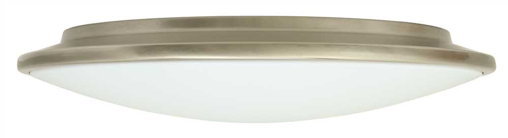 Monument&reg; Flush-mount Ceiling Fixture, Brushed Nickel, 20-3-4 X 3-3-4 In., 4 18-watt Gu24 Base Bulb Included