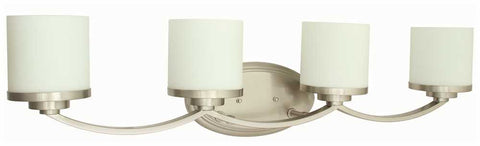 Monument&reg; 4-light Vanity Lighting, Brushed Nickel, 33-1-8 X 5-5-8 X 8-1-8 In., 4 100-watt E26 Base Bulb (not Included)