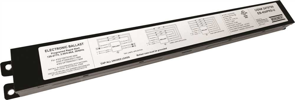 Monument&reg; 4-lamp, Electronic Fluorescent Ballast, Programmed Rapid Start, 120 - 277 Volts, 54 Watts