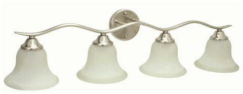 Monument&reg; Vanity Fixture, Brushed Nickel, 36 X 8-1-4 X 8-1-2 In., Uses (4) 100-watt Medium Base Lamps*