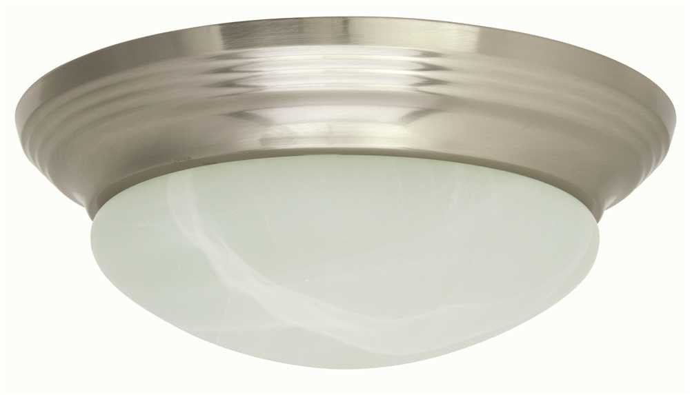 Monument&reg; Led Flush Mount Ceiling Fixture, Brushed Nickel, 14-1-8 X 5-1-8 In., 15-watt Led Integrated Panel Array Included