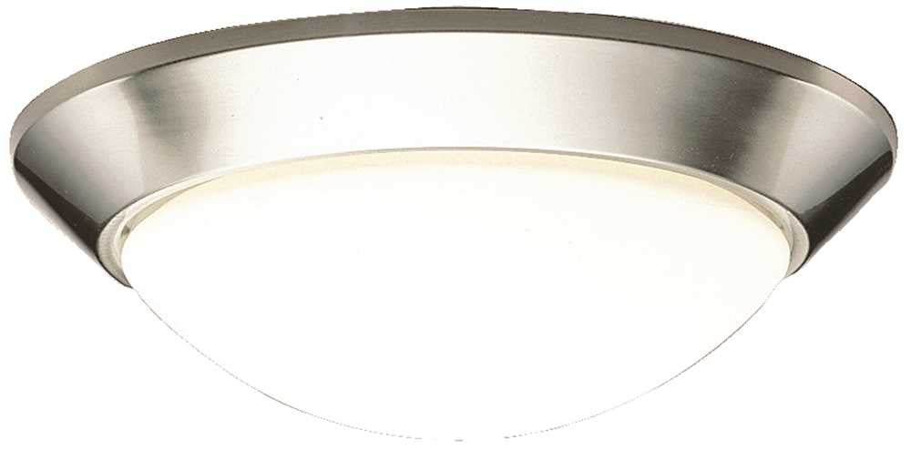 Monument&reg; Led Flush Mount Ceiling Fixture, Brushed Nickel, 16-1-2 X 5-5-8 In., 22-watt Led Integrated Panel Array Included