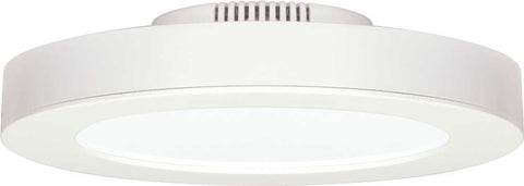 Satco&reg; Led Flush Mount Ceiling Fixture, White, 7 In., Uses (1) 13.5-watts Led Lamp