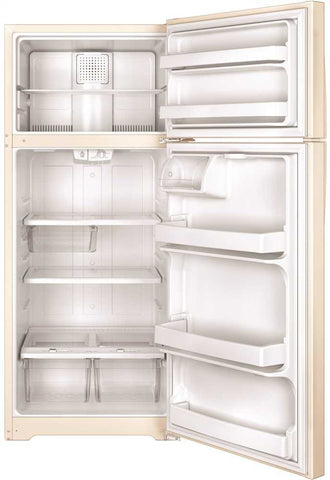 Ge&reg; 17.5 Cu. Ft. Top-freezer Refrigerator, Bisque, Reversible Door Swing