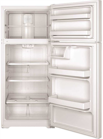 Ge&reg; 15.5 Cu. Ft. Top-freezer Refrigerator, White, Reversible Door Swing