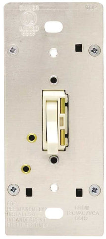 Leviton&reg; Toggletouch&trade; 1-pole And 3-way Preset Incandescent Toggle Dimmer, Ivory, 120 Volts, 600 Watts