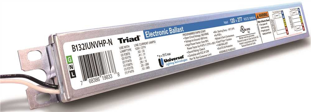 Universal Lighting Compact Fluorescent Electronic Ballast, 1 X 32 Watt, T8, 120 - 277 Volt