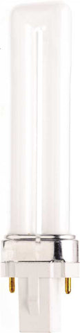 Satco&reg; Hygrade Single Tube Compact Fluorescent Lamp, T4, 7 Watts, 4100k, 82 Cri, G23 Base