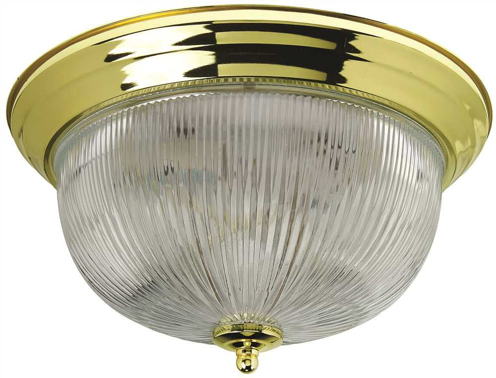 Monument&reg; Halophane Dome Ceiling Fixture, Polished Brass, 15-3-8 In., Uses 3 60-watt Incandescent Medium Base Lamps*