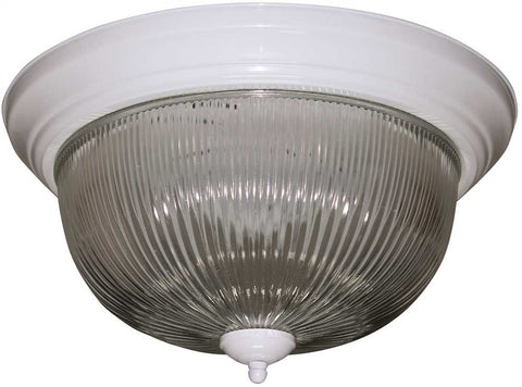 Monument&reg; Halophane Dome Ceiling Fixture, White, 15-3-8 In., Uses 3 60-watt Incandescent Medium Base Lamps*