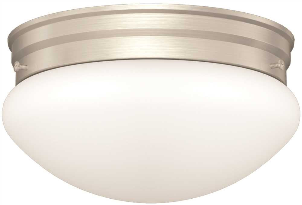 Monument&reg; Mushroom Ceiling Fixture, Brushed Nickel, 9-1-2 In., Uses 2 60-watt Incandescent Medium Base Lamps*