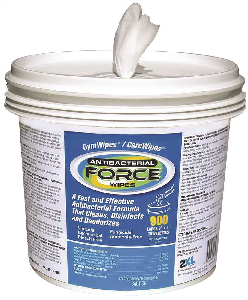 Care Wipes - Gym Wipe Antibacterial Force Bucket, 900 Sheets