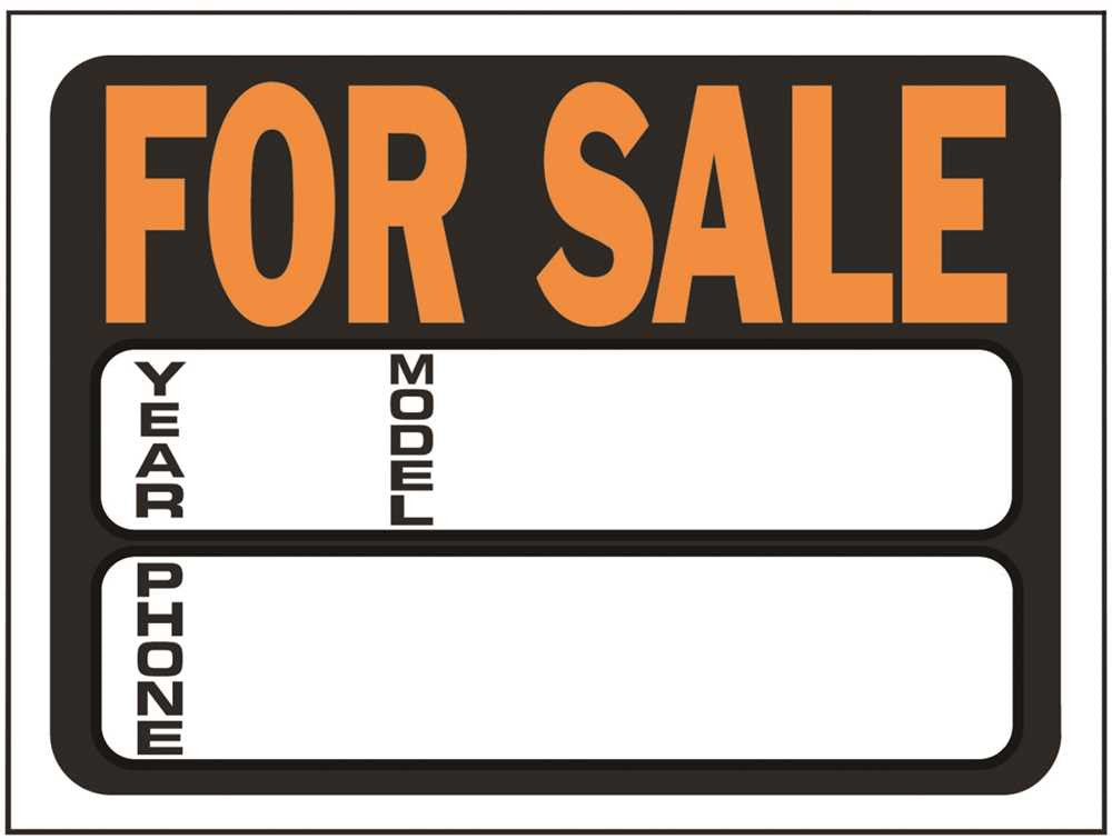 Auto For Sale Sign, 10 Per Pack