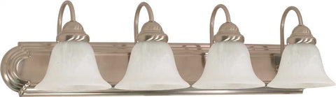 Monument&reg; 4-light Vanity Fixture, Brushed Nickel, 30 X 7-5-8 In., Uses (4) 100-watt Incandescent Medium Base Lamps*