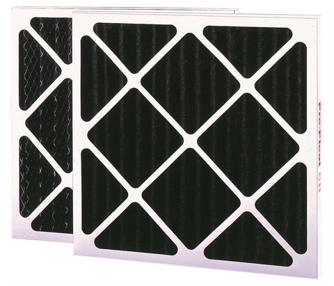 Flanders&reg; Merv 6 Pleated Activated Carbon Air Filter, Charcoal, 16x25x1 In., 12 Per Case