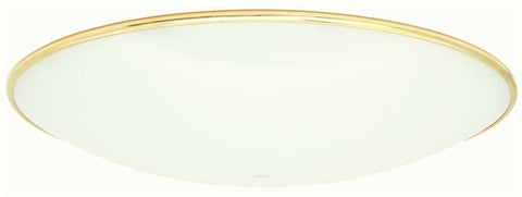 Bent Ceiling Fixture Replacement Glass, White With Brass Trim, 15 In., 4 Per Box