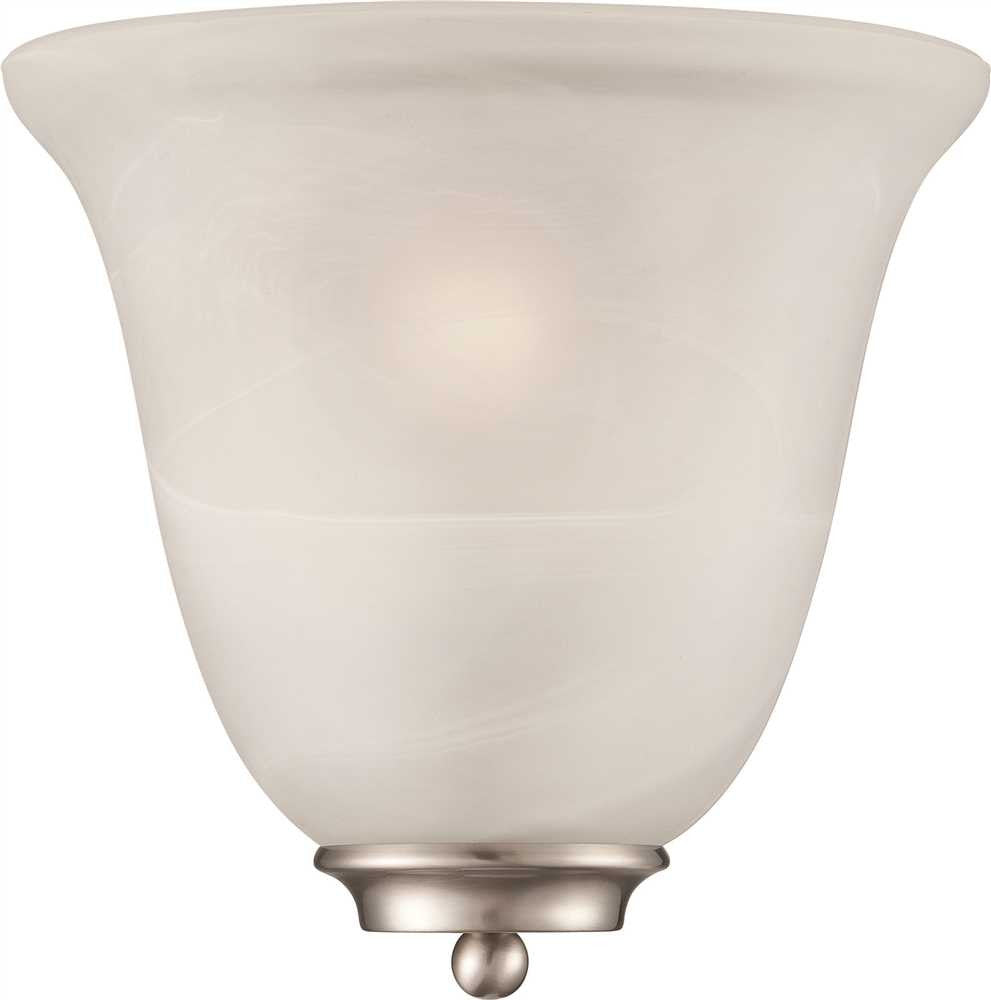 Monument&reg; Decorative Wall Sconce, Alabaster Glass, 9-5-8 X 10 In., Uses 1 60-watt Medium-base Incandescent Lamp