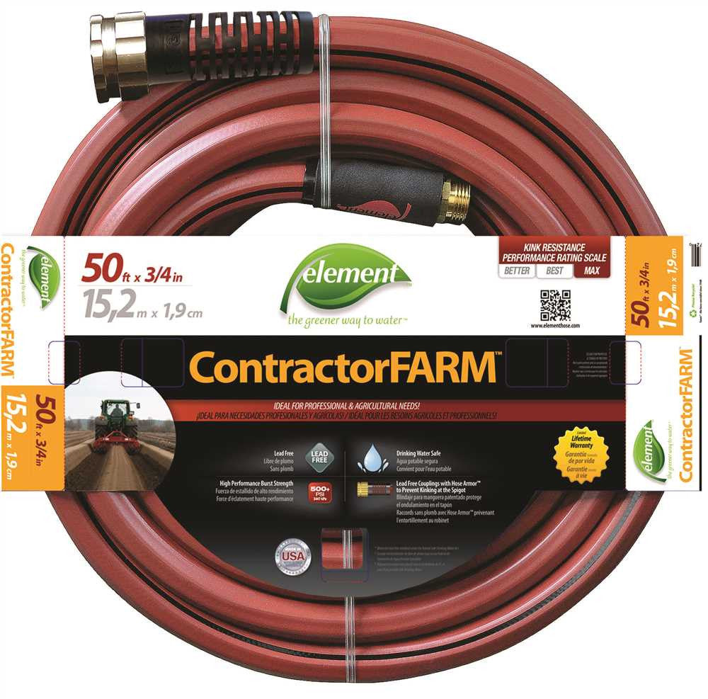 Swan&reg; Element&trade; Contractor Farm Hose, 3-4 In. X 50 Ft. Brick