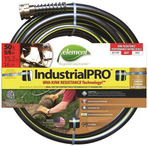 Swan&reg; Industrialpro&trade; Kink-resistant Garden Hose, Lead-free, 5-8 In. X 50 Ft., Gray