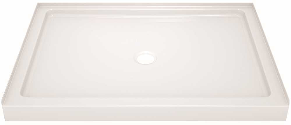 Delta Faucet Classic 400 Shower Base With Center Drain, 48 In. X 34 In., White