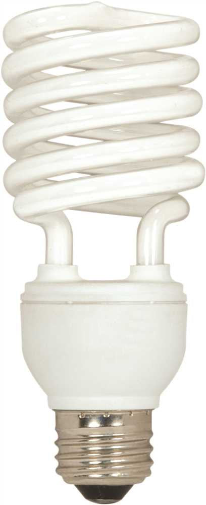 Satco&reg; Spiral Compact Fluorescent Lamp, T2, 23 Watt, 2700k, 82 Cri, E26 Base, 3 Per Box