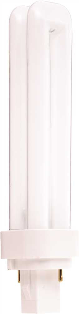 Satco&reg; Hygrade Dual Tube Compact Fluorescent Lamp, T4, 18 Watts, 4100k, 82 Cri, G24d-2 Base