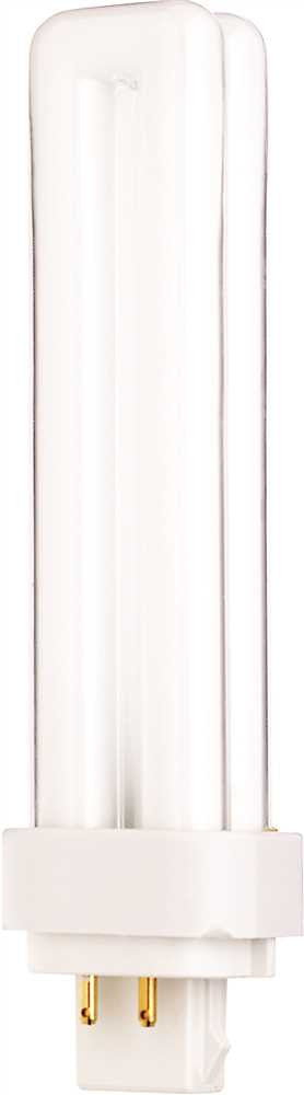 Satco&reg; Hygrade Dual Tube Compact Fluorescent Lamp, T4, 18 Watts, 3500k, 82 Cri, G24q-2 Base