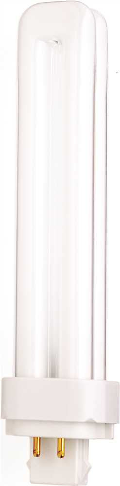 Satco&reg; Hygrade Dual Tube Compact Fluorescent Lamp, T4, 26 Watts, 2700k, 82 Cri, G24q-3 Base