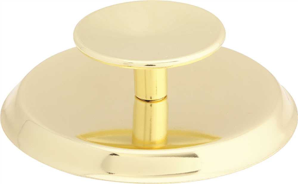 Anvil Mark&reg; Knob And Backplate, 2-3-4 In. Diameter, Polished Brass, 5 Per Pack