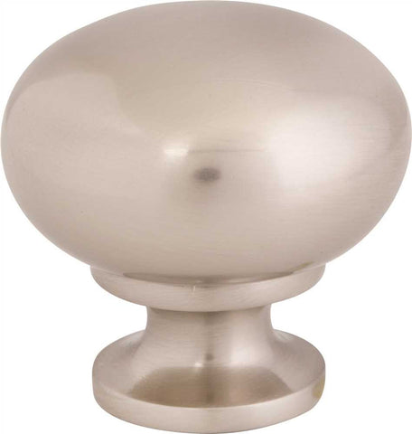 Anvil Mark&reg; Cabinet Knob, 1-1-4 In., Brushed Nickel, 5 Per Pack