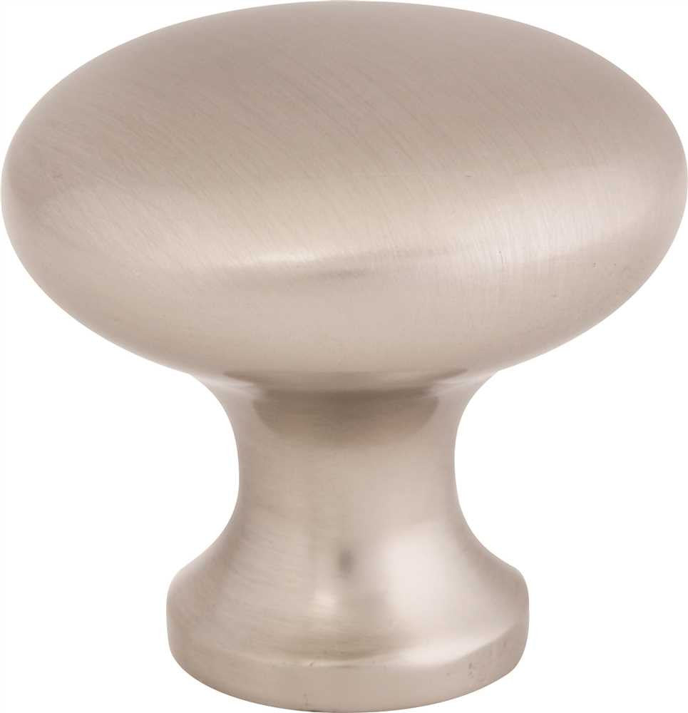 Anvil Mark&reg; Cabinet Knob 1-1-8 In., Brushed Nickel, 5 Per Pack