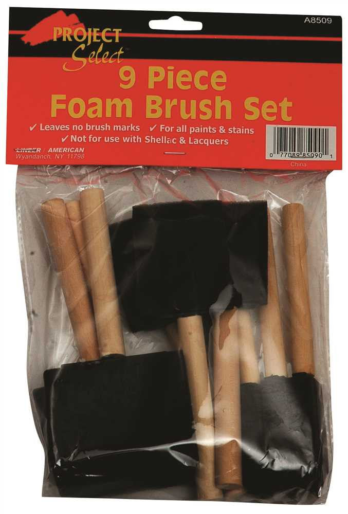 Foam Brush Set, 9 Piece Set