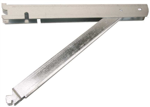 Fast Mount&reg; Double Shelf Bracket, Galvanized Steel, With Support, 14 In.