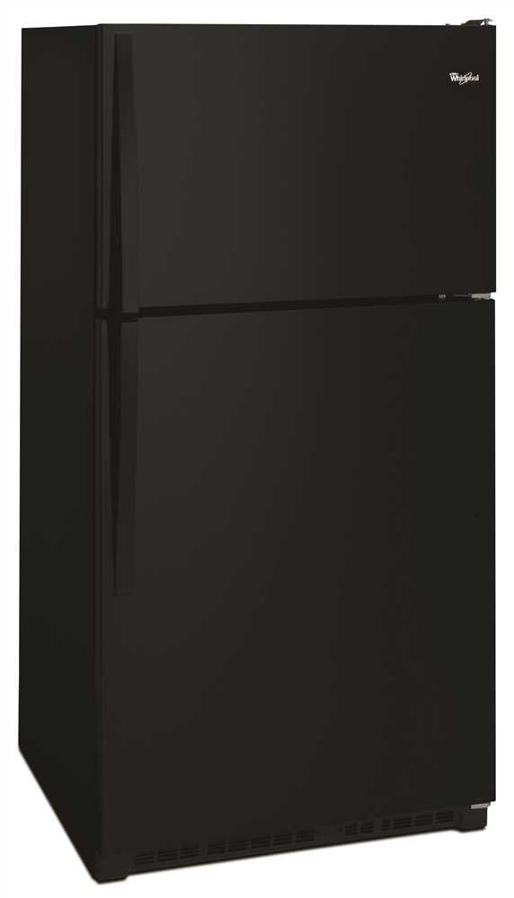 Whirlpool&reg; 20.5 Cu. Ft. Top Mount Freezer Refrigerator, Black, Reversible Door