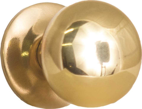 Anvil Mark&reg; Cabinet Knob And Back Plate, 1-1-4 In., Polished Brass, 5 Per Pack