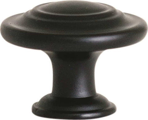 Design House&reg; Cabinet Knob, 1-1-4 In., Matte Black, 5 Per Pack