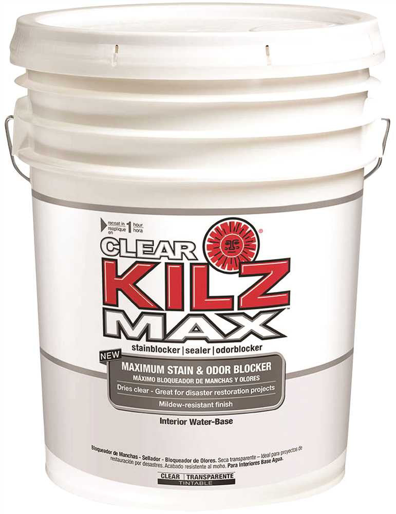 Kilz&reg; Max Clear Water-based Primer, Interior-exterior, 5 Gallon