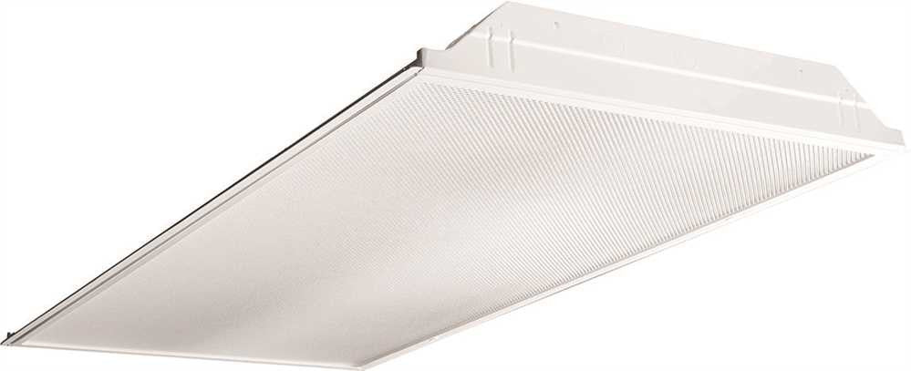 Columbia Lighting&reg; Led Lensed Troffer, 2x4 Ft., 3500k, Medium Lumen, Grid, White Flush Steel, Acrylic Lens, 120 - 277 Volts