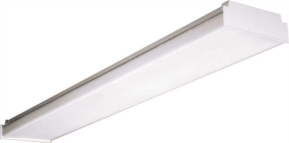 Columbia Lighting&reg; Fluorescent Low Profile Wraparound, 4 Ft., Wide Body, Uses (4) 25, 28, 30, 32 Watt T8 Lamps*