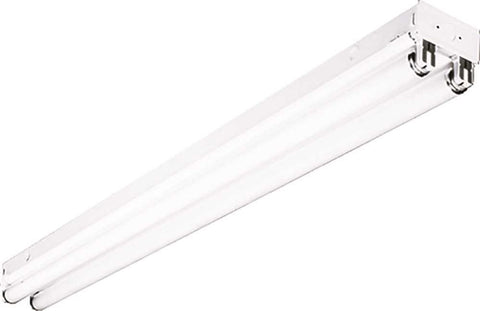 Columbia Lighting&reg; Fluorescent Straight-sided Utility Channel Fixture, 4 Ft., Uses 2 T8 Lamps, Instant Start